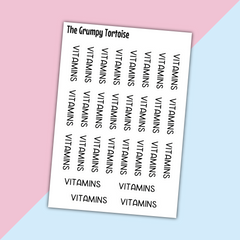 Vitamins Mini Text Stickers