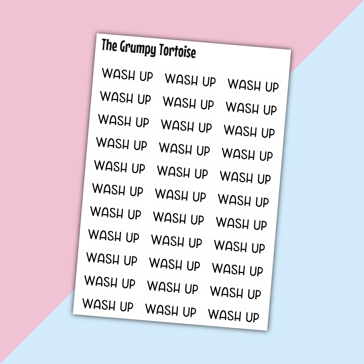 Wash Up Mini Text Stickers