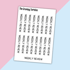 Weekly Review Mini Text Stickers