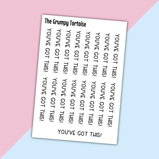 You've Got This Mini Text Stickers